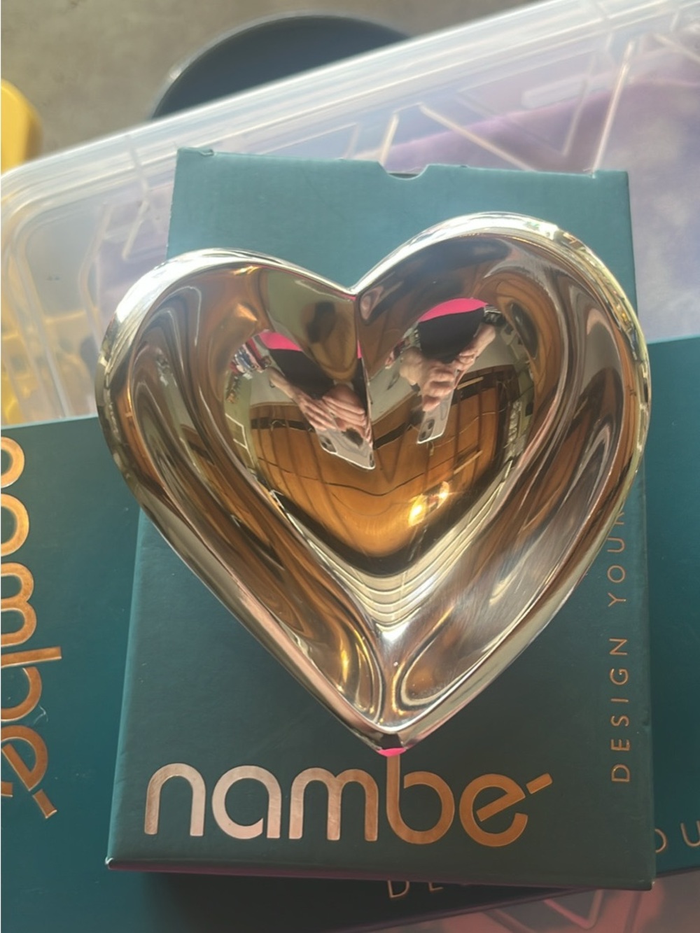 Nambe Polished Heart Trinket Dish - Silver Mirror Finish